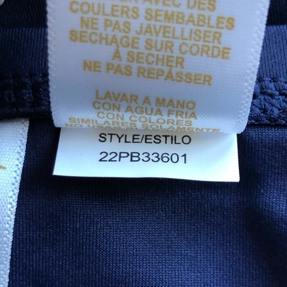 Anne Cole High Waist Side Shirred Tummy Control Swim Bottoms Navy Blue 24W - Picture 5 of 12